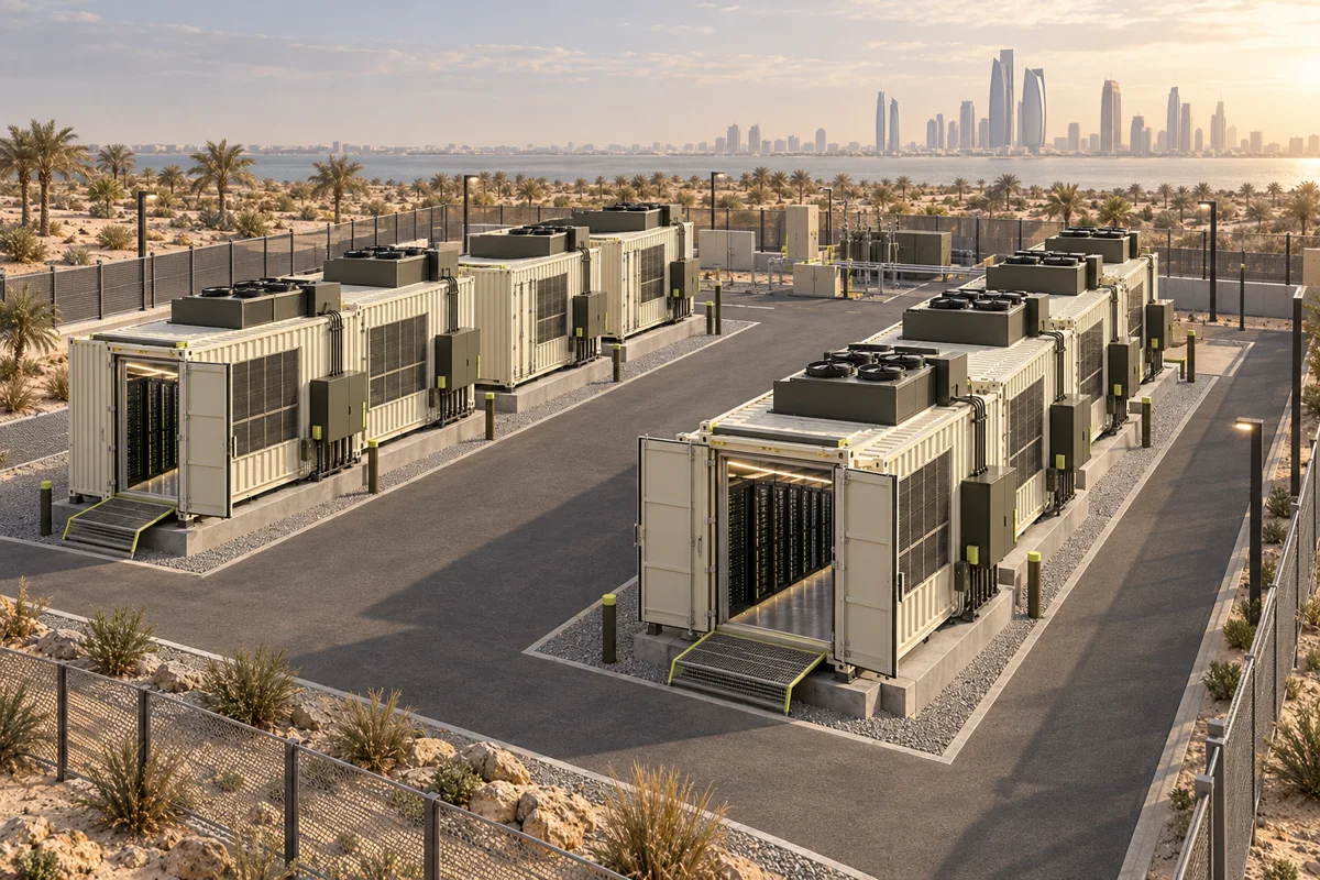 Concept rendering of a container data centre campus